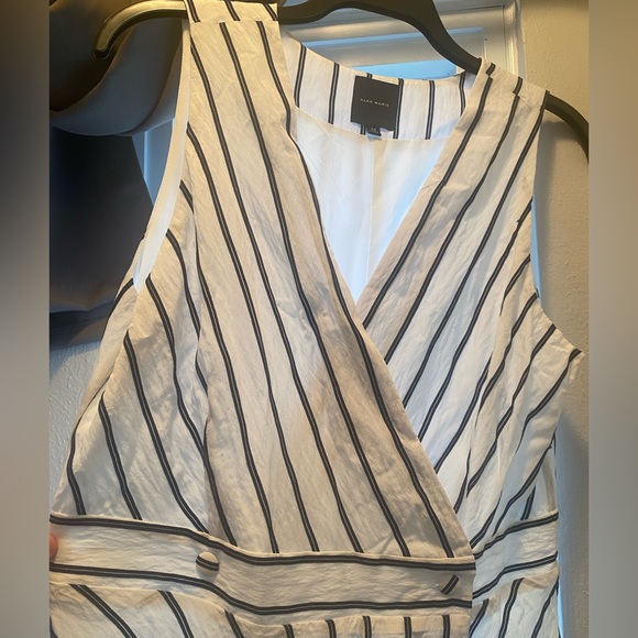 Alex Marie Striped Navy and White Midi Dress - Picture 3 of 7